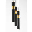 Lustra moderna neagra detalii sferice aurii 3xGU10/60W Alas 2004 Jupiter